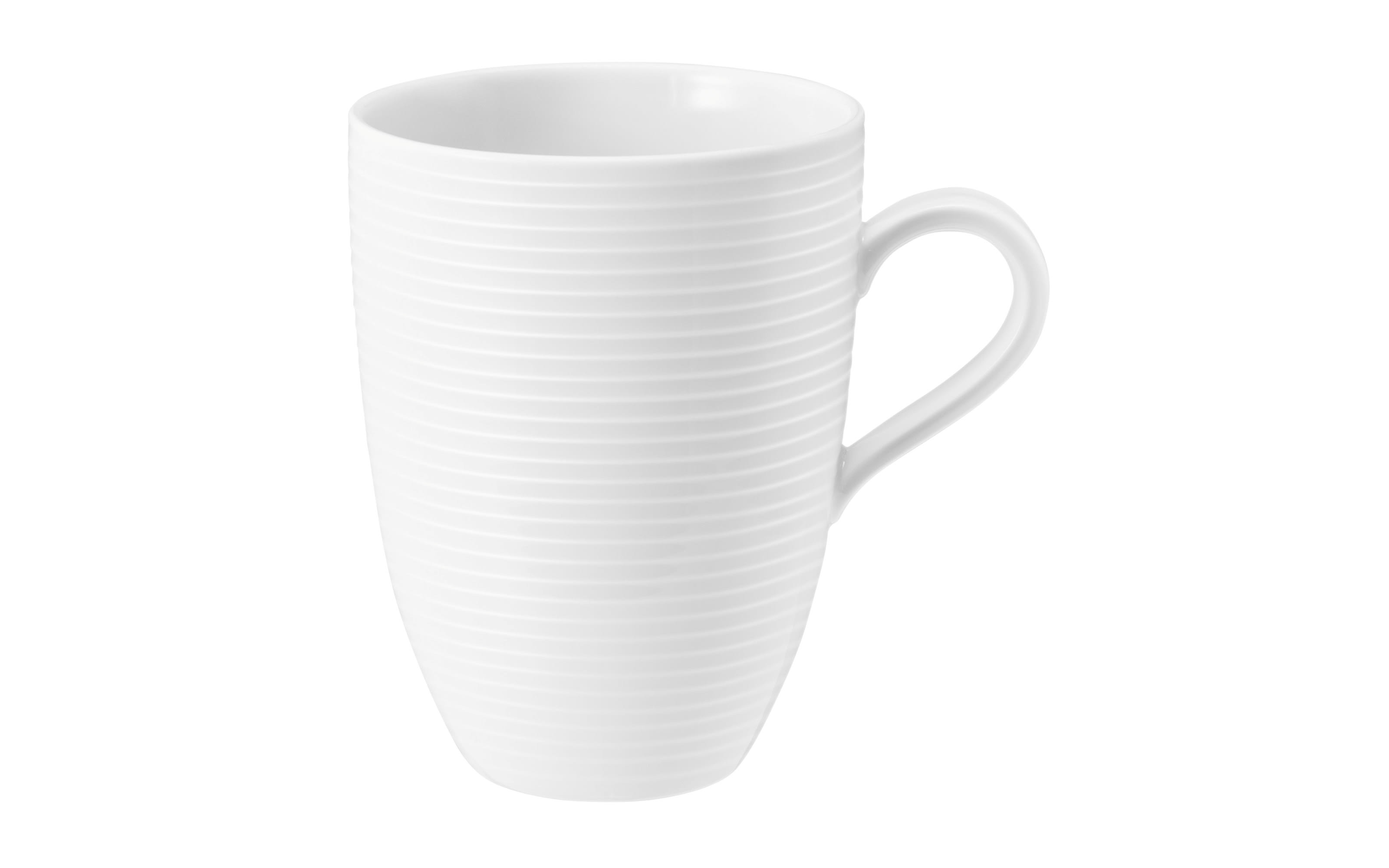 Becher mit Henkel Beat in weiß, 0,35 l