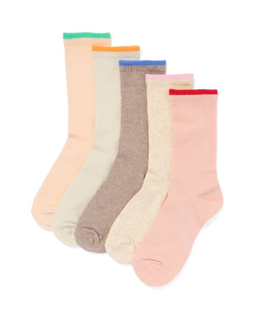 chaussettes à rayure en coton - 5 paires multi
