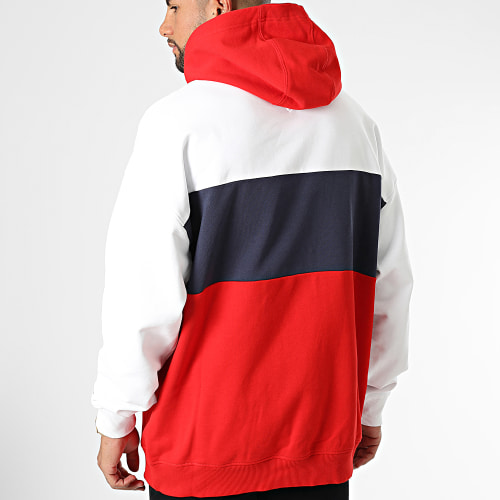Sweat Capuche Tricolore Archive 4200 Blanc Bleu Marine Rouge