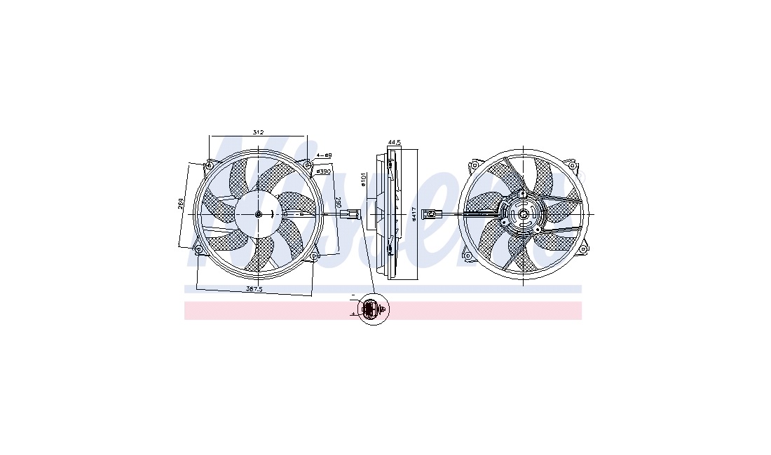 Ventilator, motorkøling