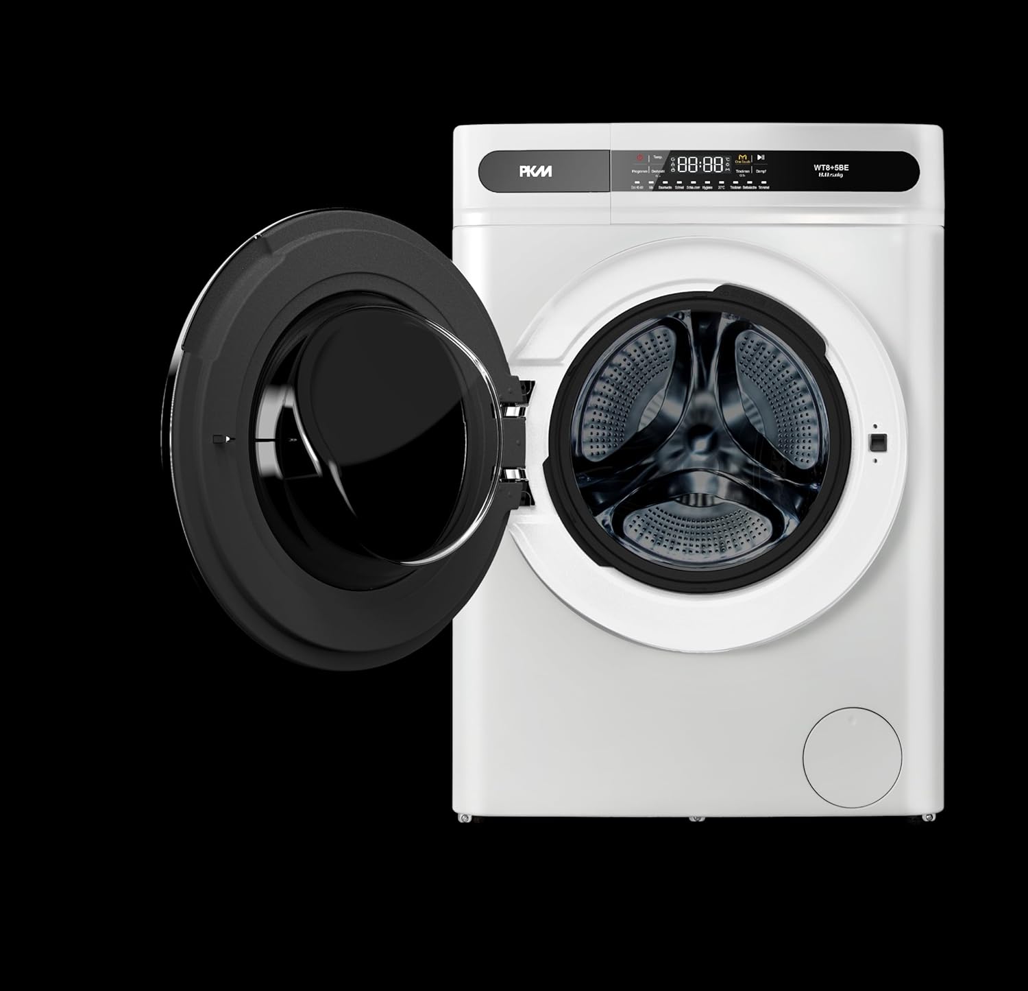 PKM Waschtrockner WT8+5BE | 8 Kg Waschen | 5 Kg Trocknen | 11 Programme | Steam Funktion | Timer | Startzeitvorwahl