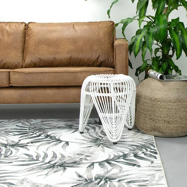 Botanical vloerkleed - Palmier Leaves grey