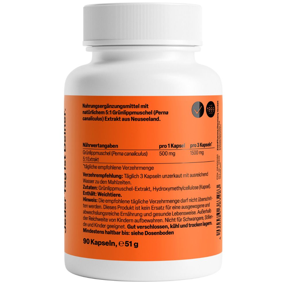 ZeinPharma® Grünlippmuschel Kapseln 500 mg