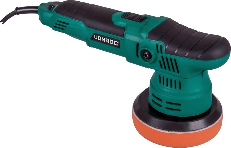 VONROC Excentrische polijstmachine - poetsmachine – 650W – Ø125mm – Soft start – Vast vermogen & 1 polijstschijf