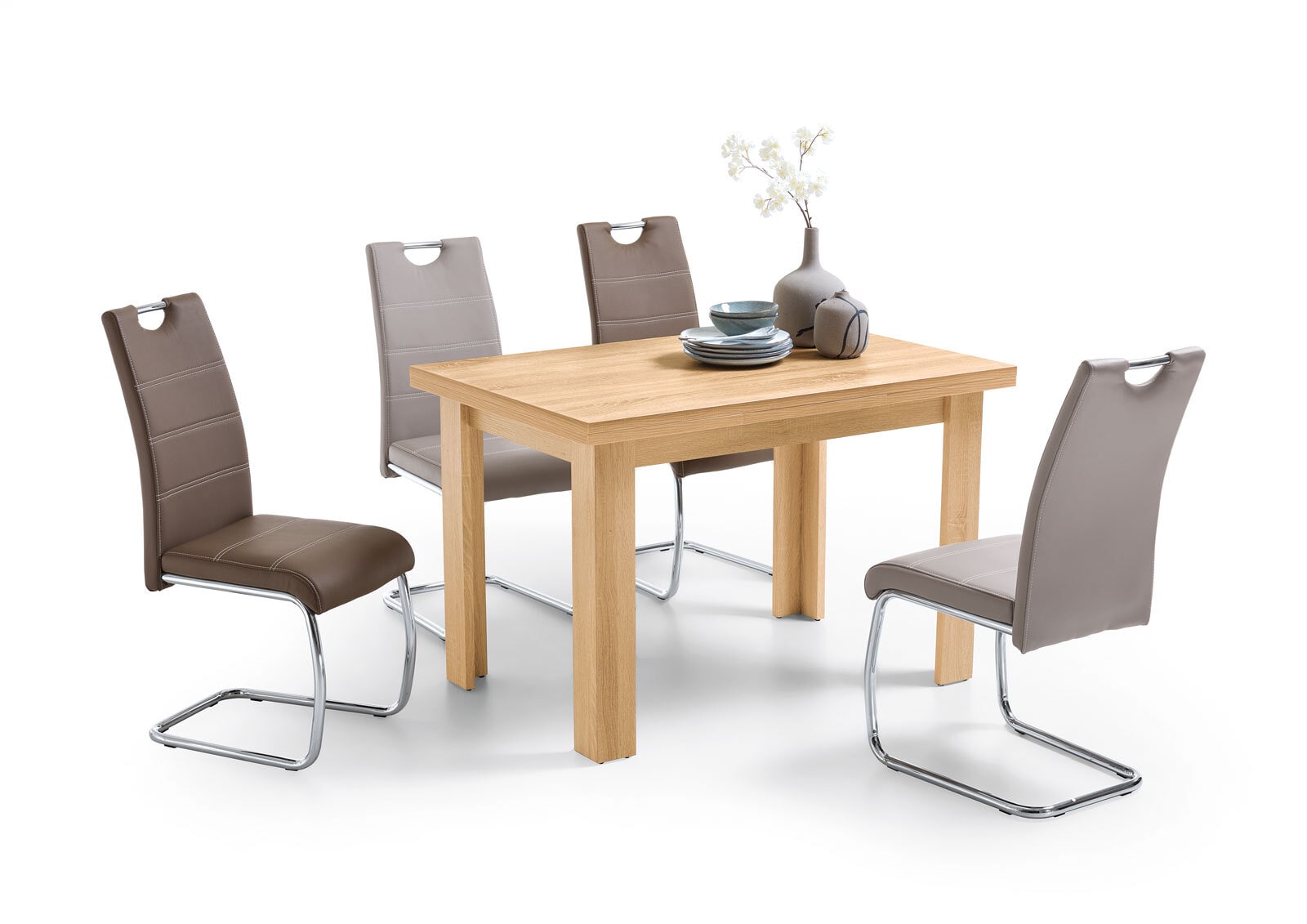 Tisch Longford 120-200x76x80 cm Eiche Sonoma