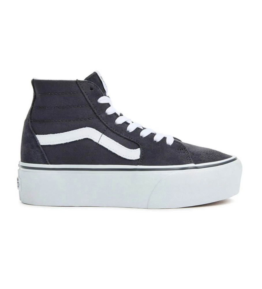 Tênis Vans de couro Ua Sk8-Hi Tapered Stackform preto