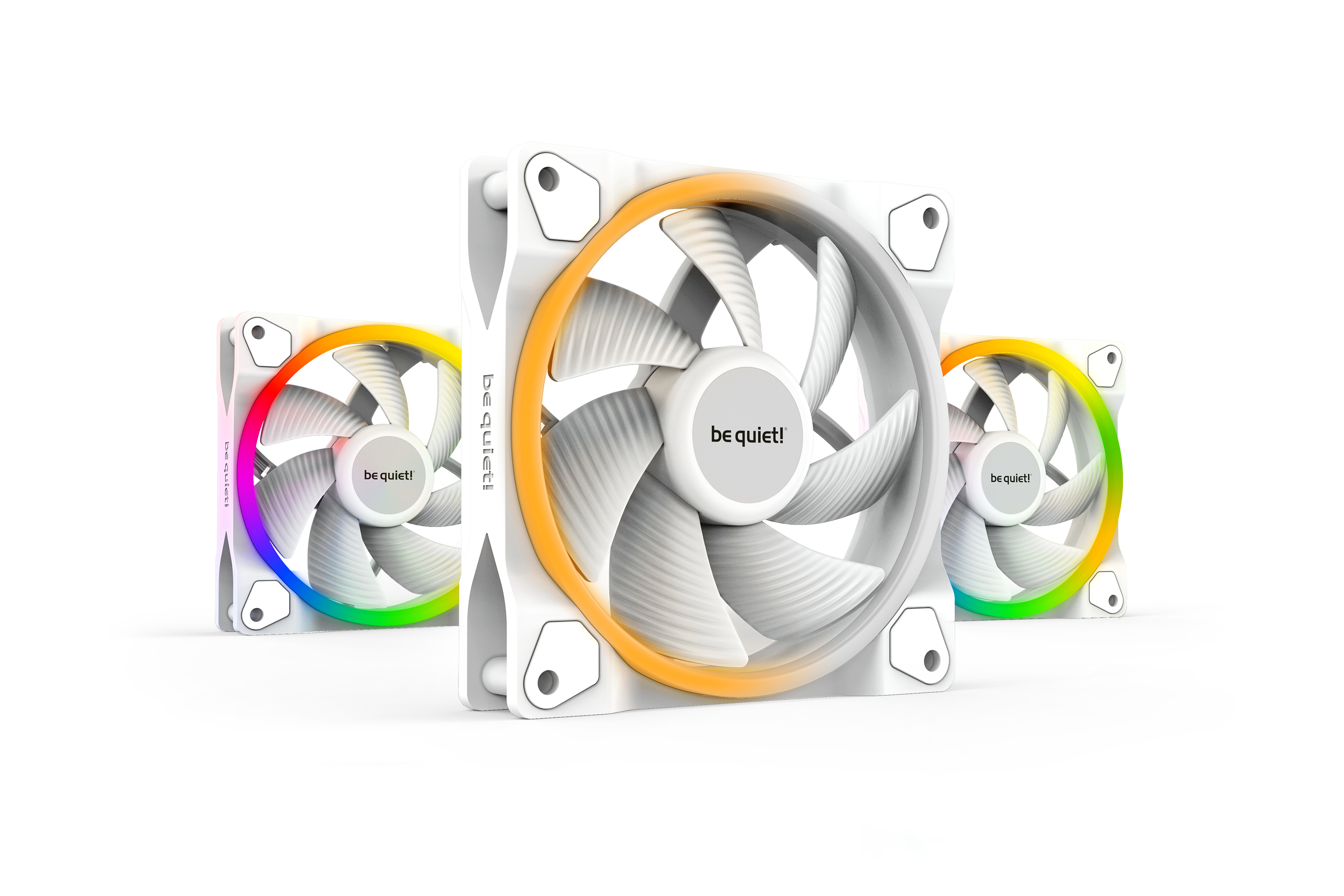 be quiet! LIGHT WINGS White - Triple-Pack 120mm ARGB/PWM - BLANC