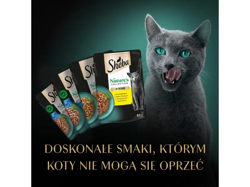 SHEBA Nature's mix smagsvarianter i sauce katteposer40x85g