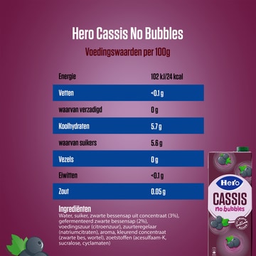 Hero Cassis No Bubbles 1,5 L