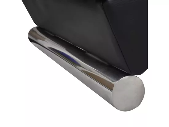 Prolenta Premium - Chaise longue Noir Similicuir