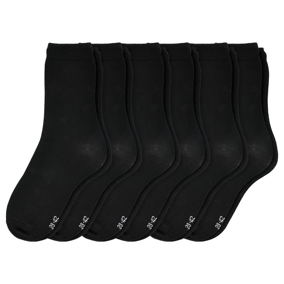 Gina Benotti 6 Paar Damen Socken unifarben schwarz