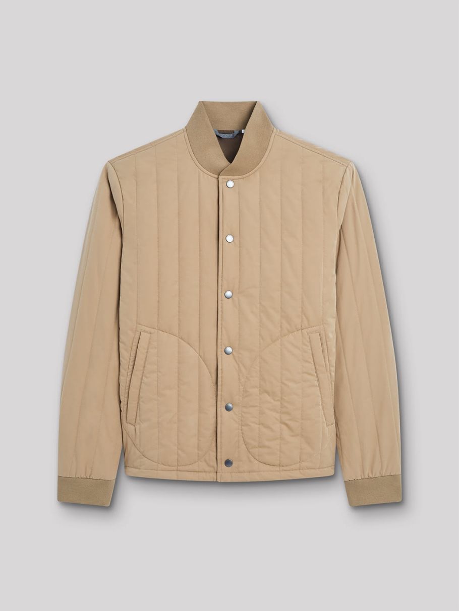 Blouson bomber matelassé col teddy