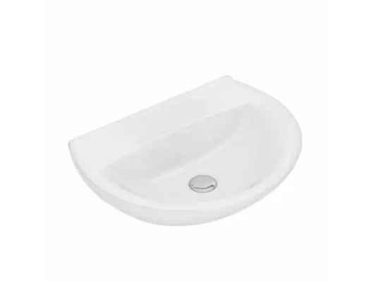 Ifö Spira vask buet 50cm 15050 - boltemontering, uden hanehul, uden overløb dybde 165
