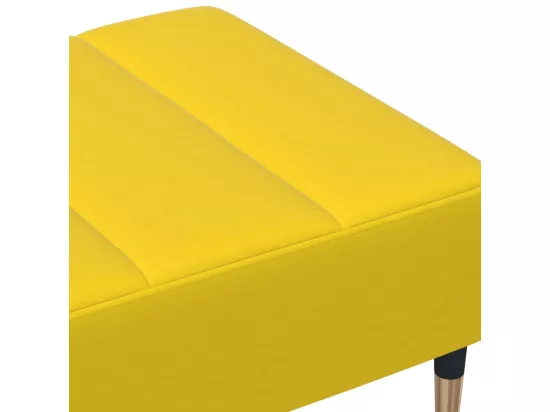 Repose-pied jaune 77x55x31 cm velours