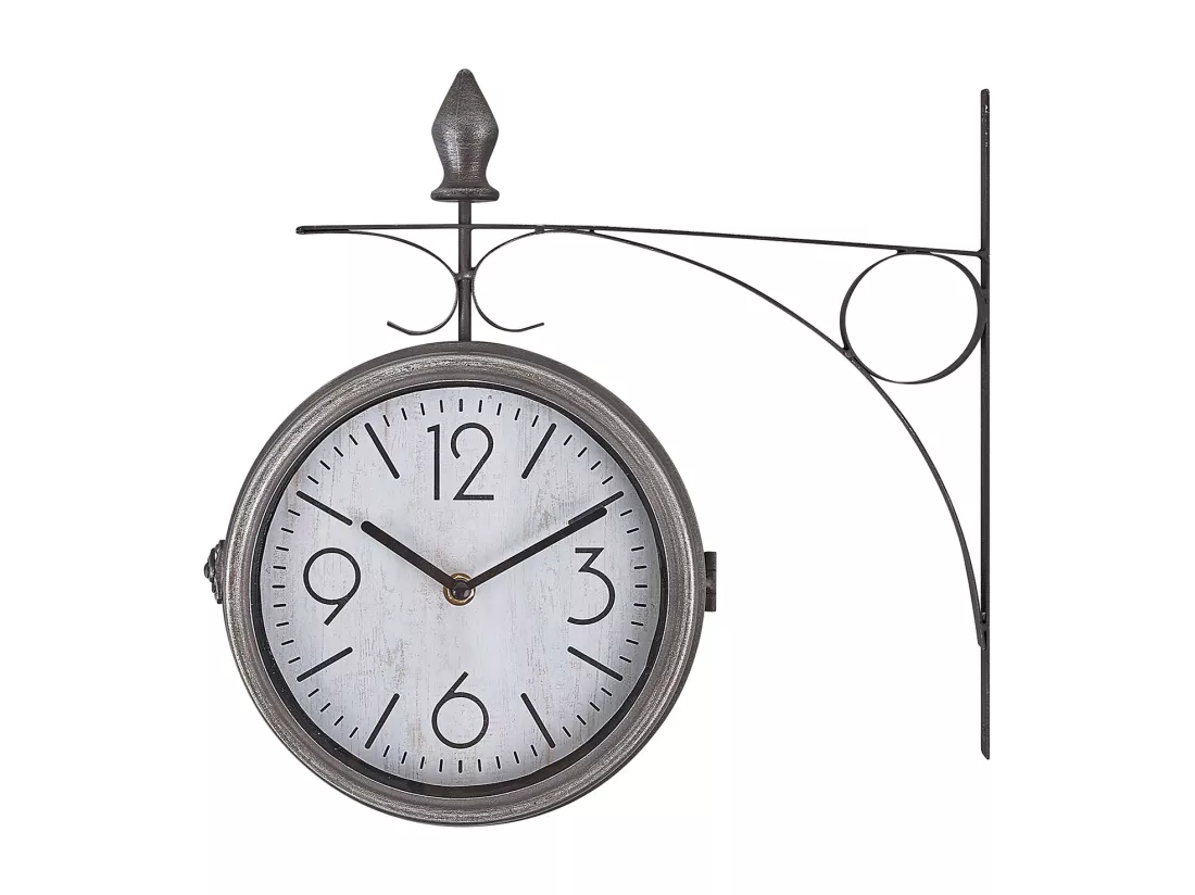Horloge murale ROMONT 34 cm Métal Argenté
