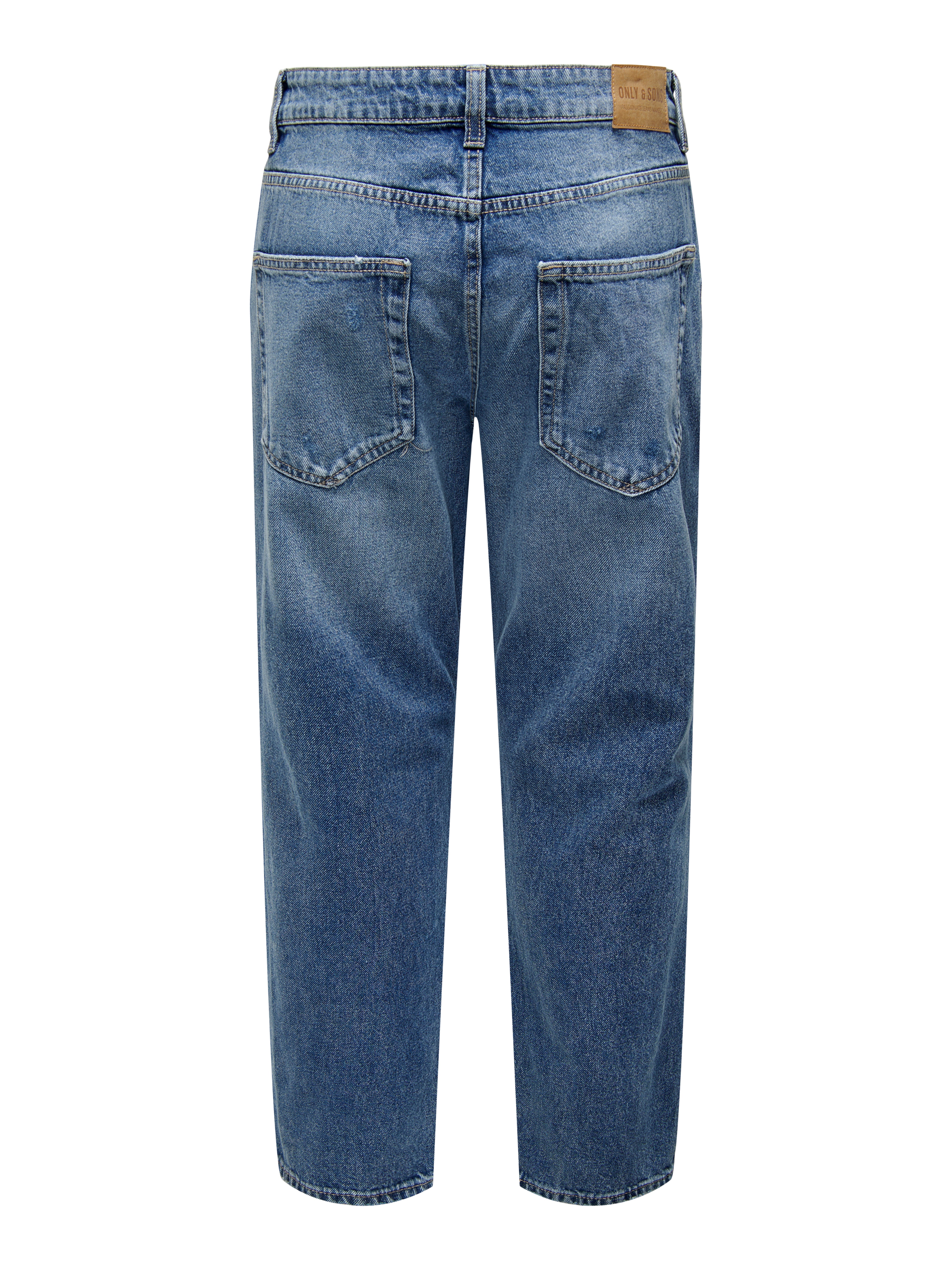ONSAVI Mid Rise Verkürzt Jeans Medium Blue Denim