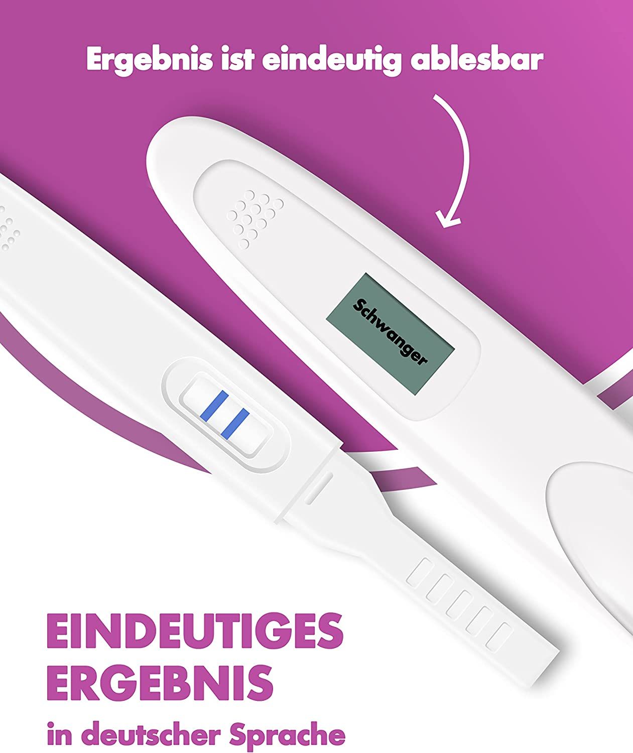 One+Step digitaler Schwangerschaftstest mit klarer Anzeige 