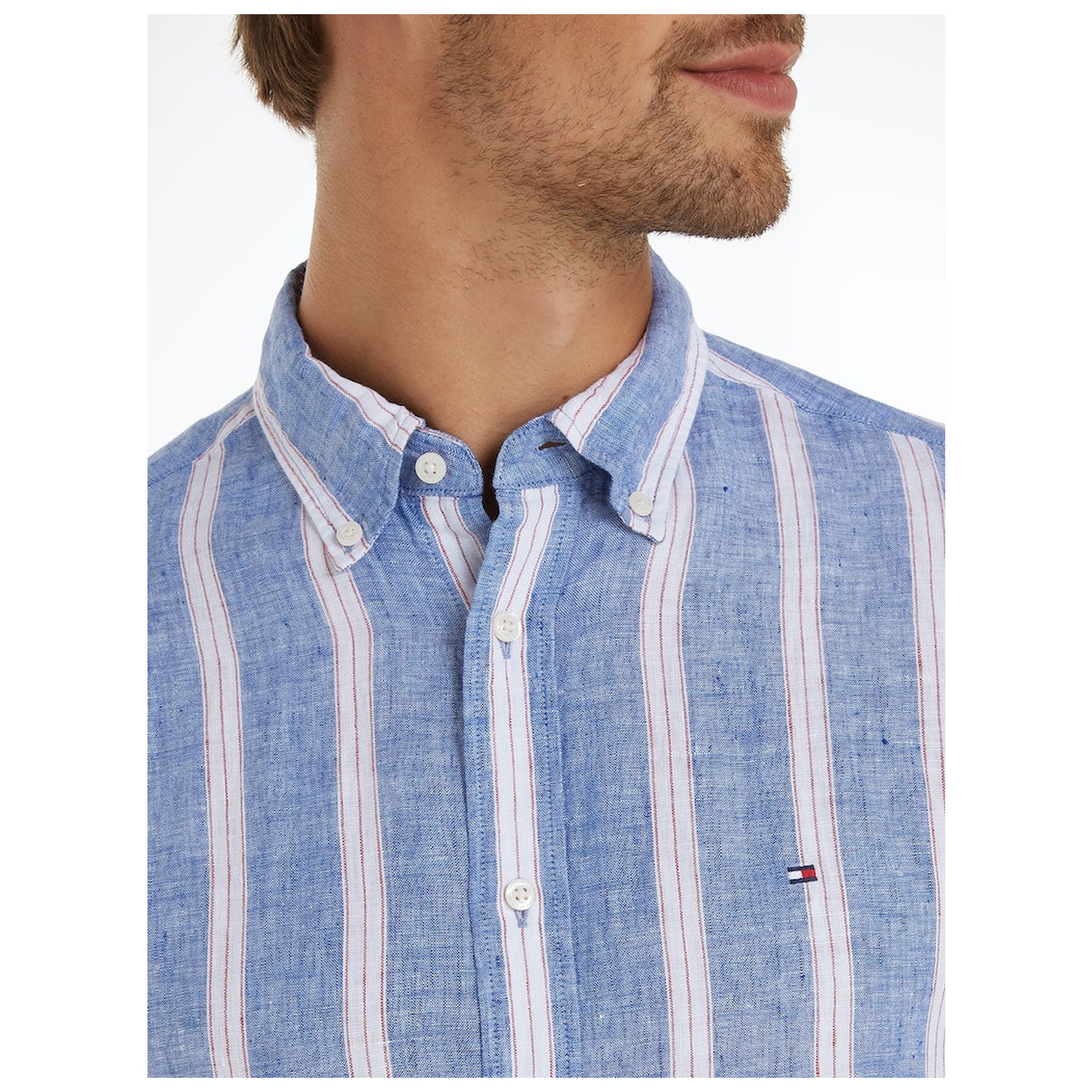 Tommy Hilfiger LINEN TRIPLE STRIPE SHIRT