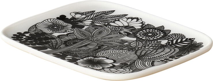 Marimekko Siirtolapuutarha tallerken 15x12 cm Hvid, sort