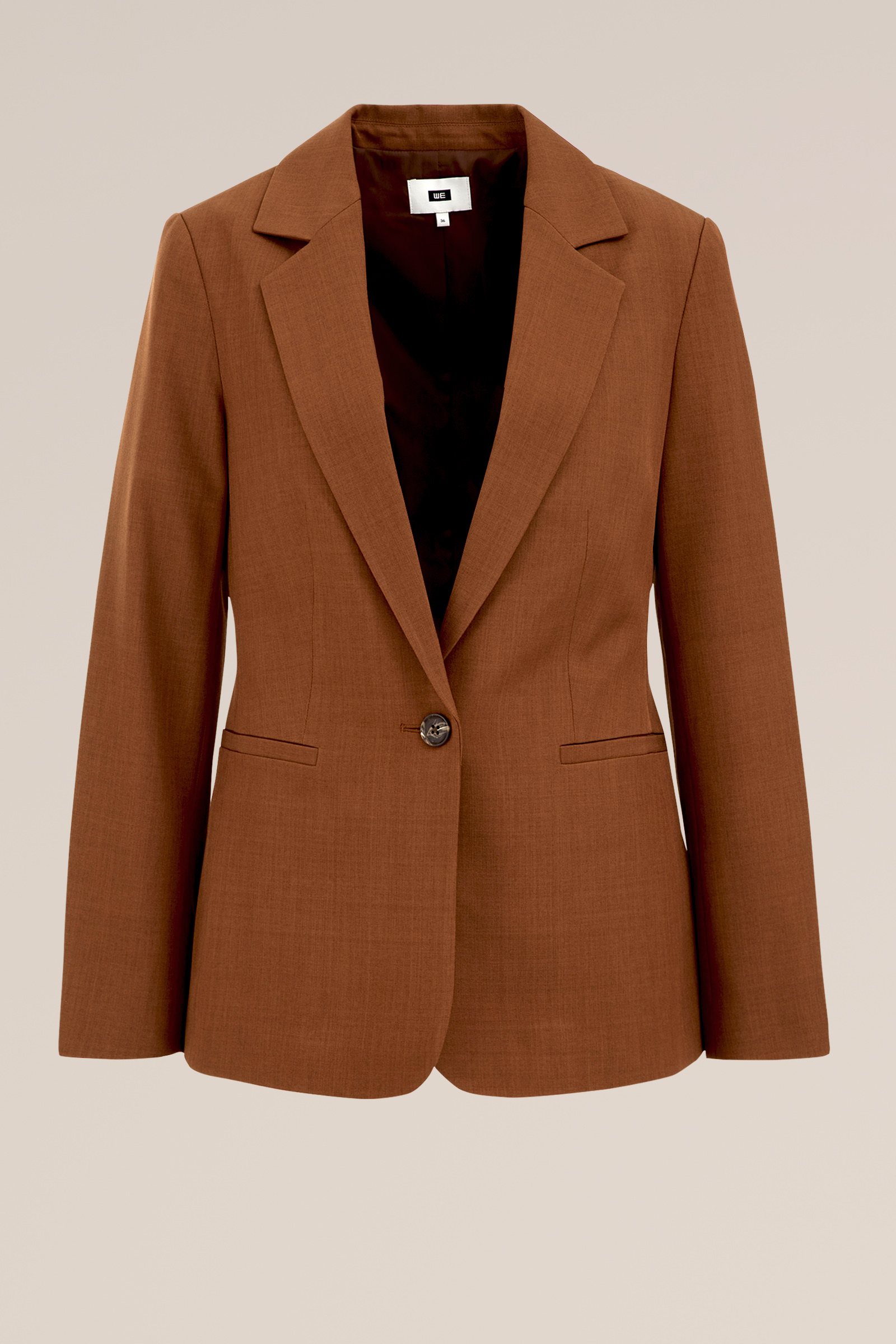 getailleerde blazer WE Fashion Roestbruin