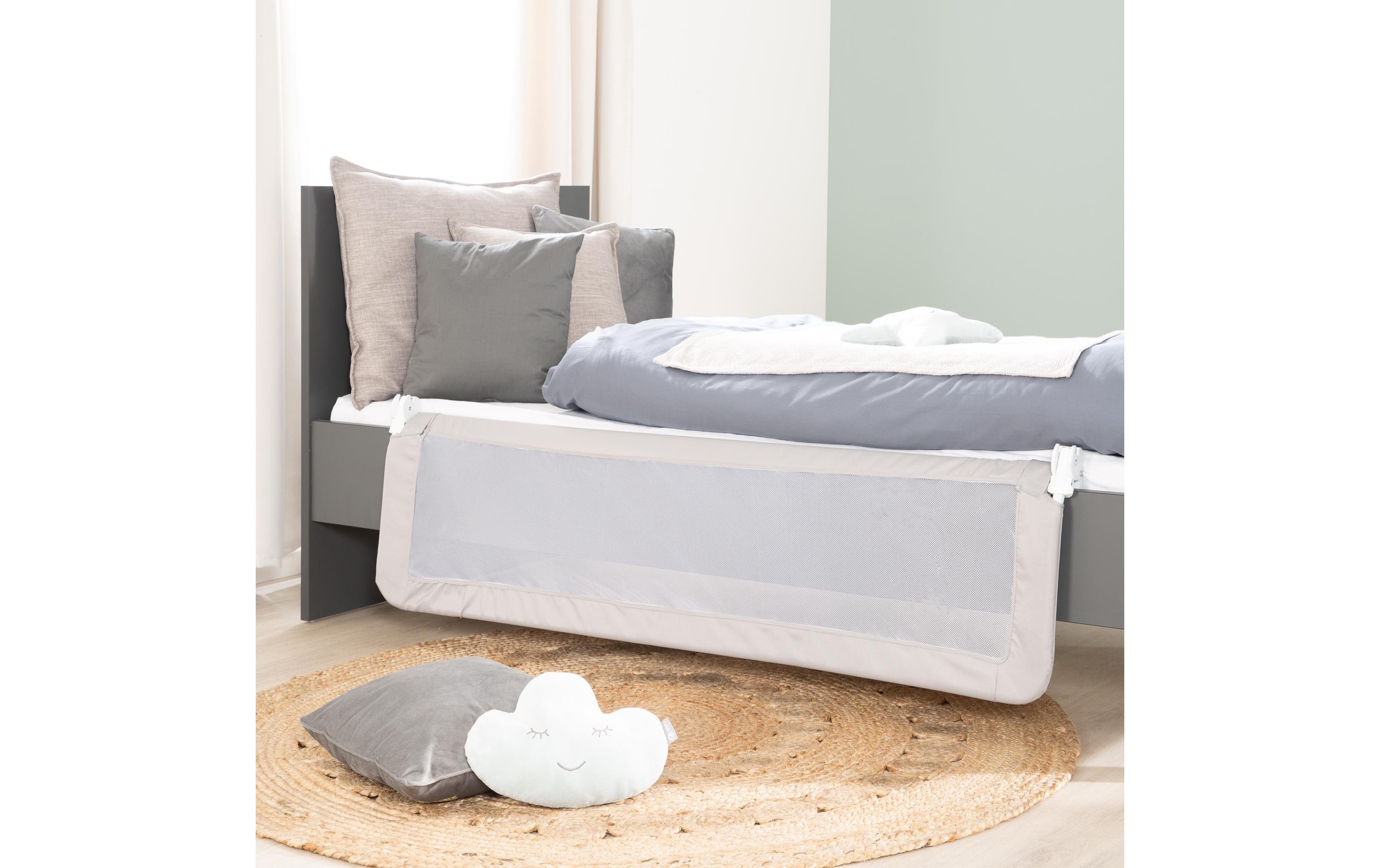 roba® Bettschutzgitter »Klipp-Klapp Taupe 135 cm«