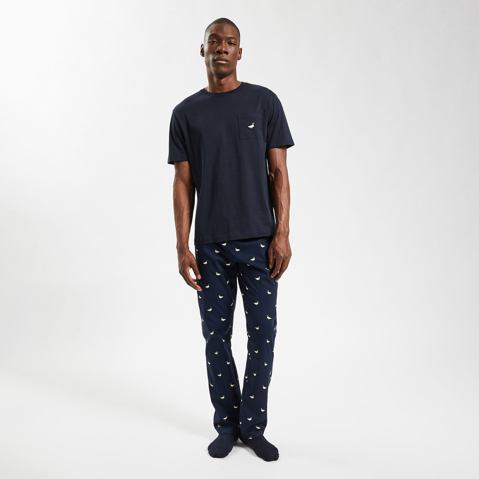 Tee-shirt de pyjama manches courtes Bleu foncé