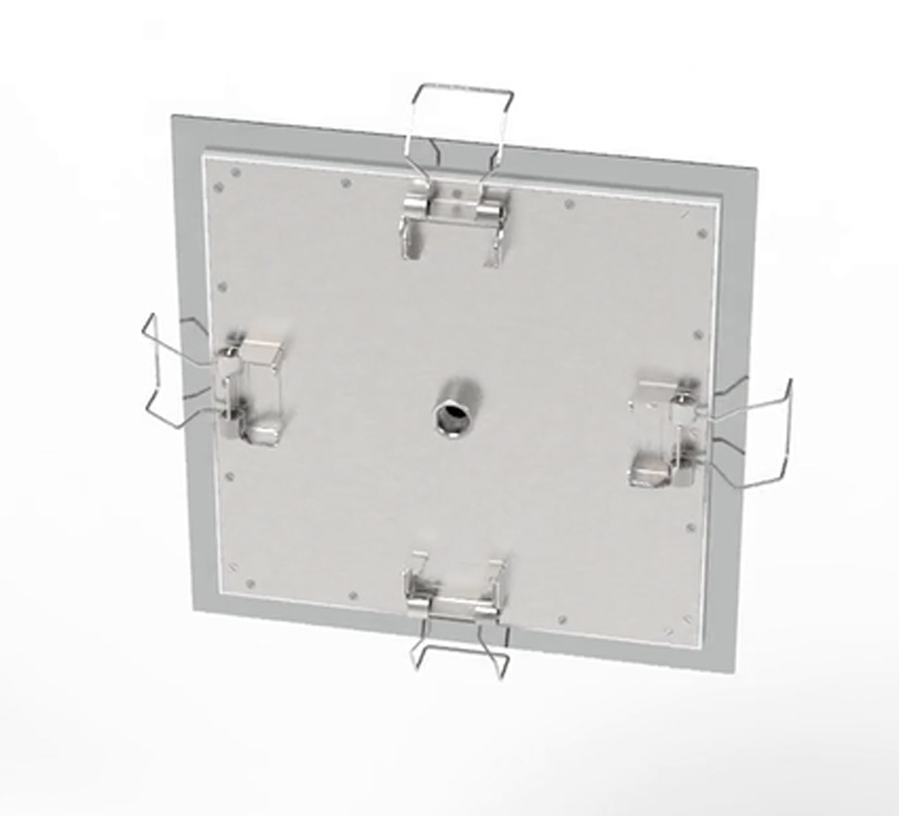 Bellezza Bagno Clip On inbouw hoofddouche 34x34cm chroom