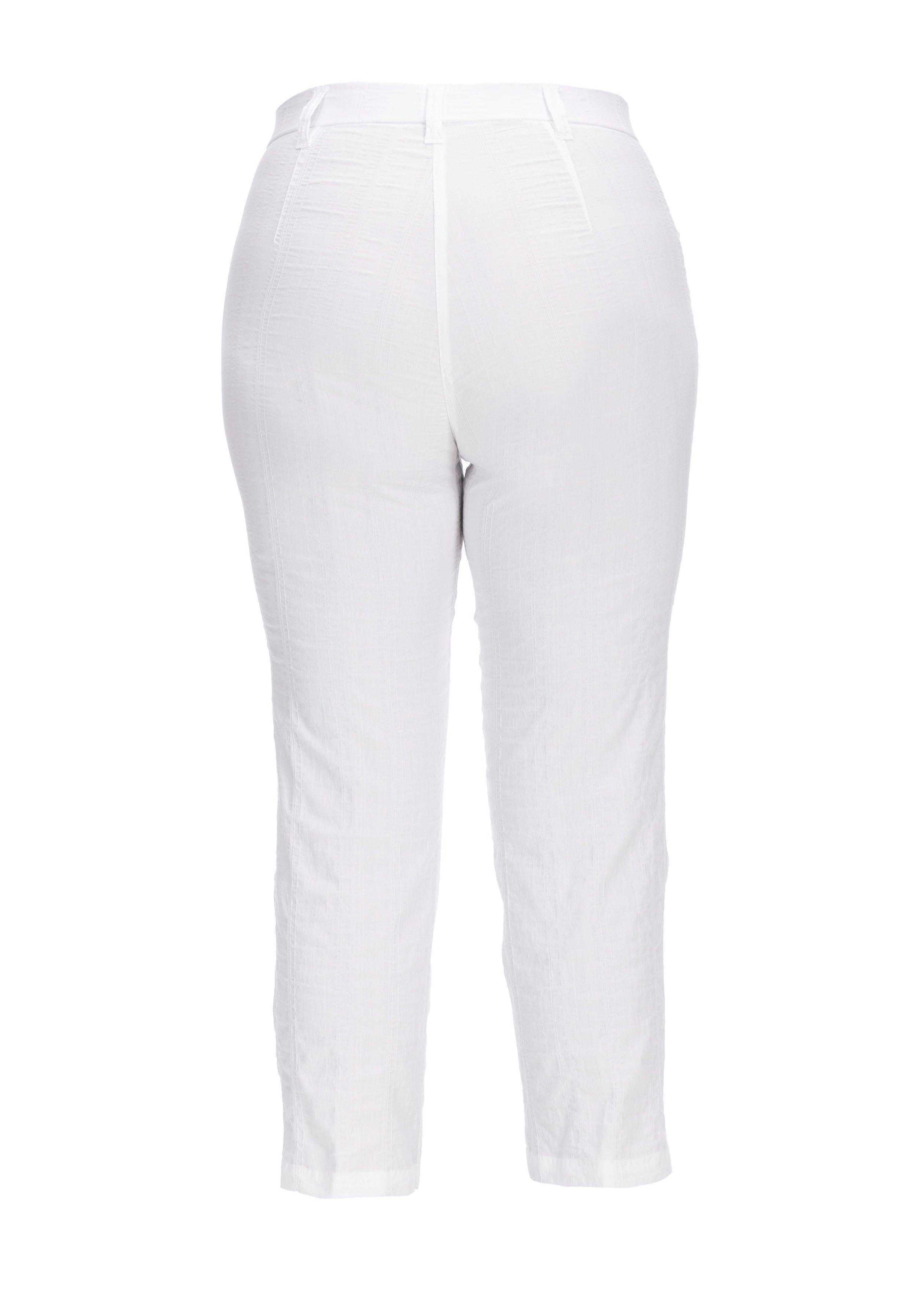 Gerade 7/8-Hose mit Komfortbund, bügelfreie Qualität
