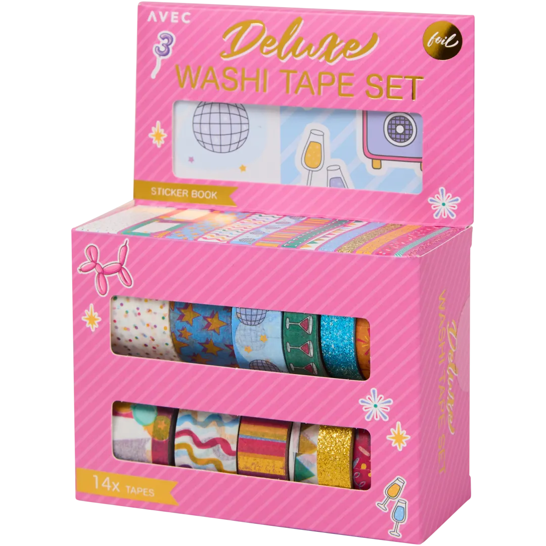 Rubans washi et livre d'autocollants