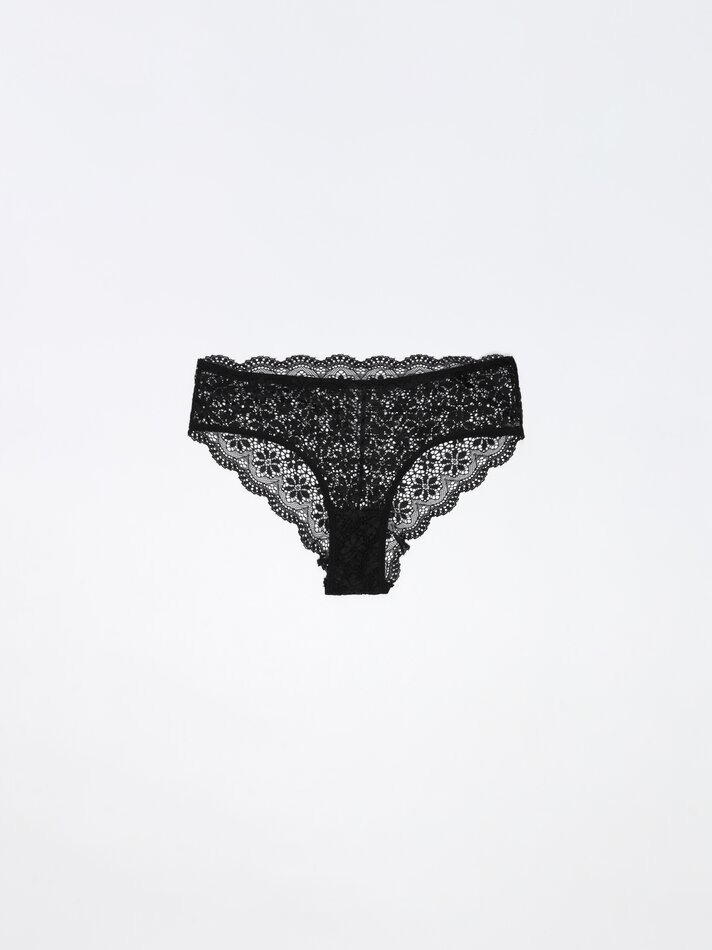 Conjunto com 2 calcinhas de renda - Pretas
