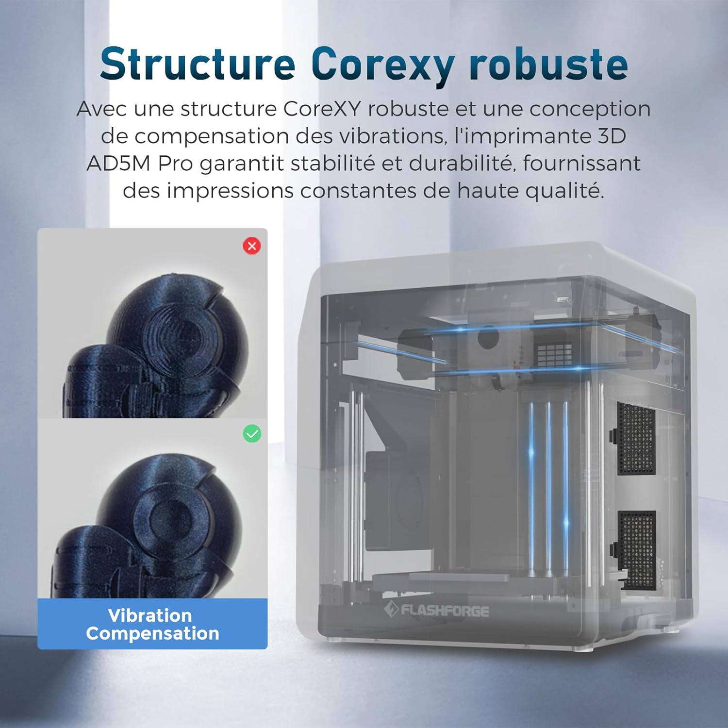 Imprimante 3D Flashforge Adventurer 5M Pro - 220 x 220 x 220 mm