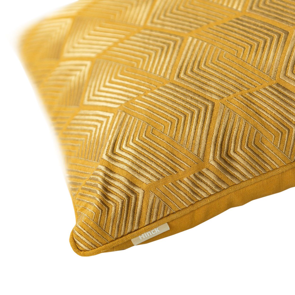 Kussen Art Deco linnen ochre