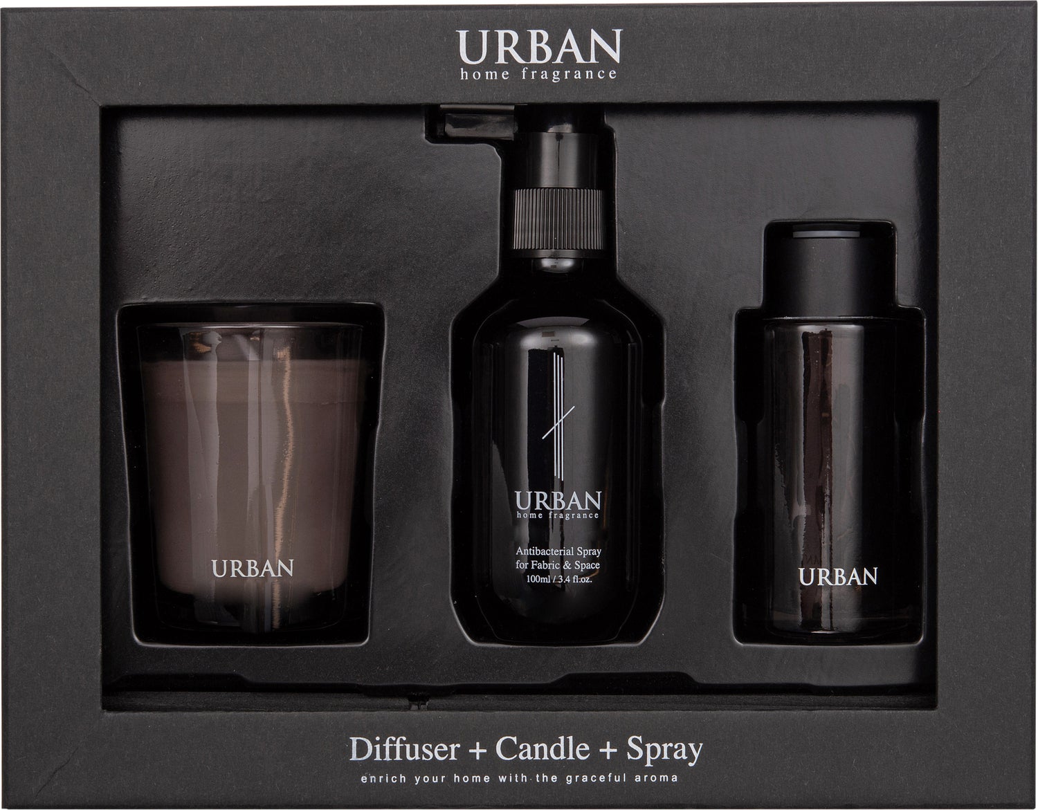 Intratuin geurset Urban Citrus Verbana grijs 22,3 x 6,3 x 17,4 cm