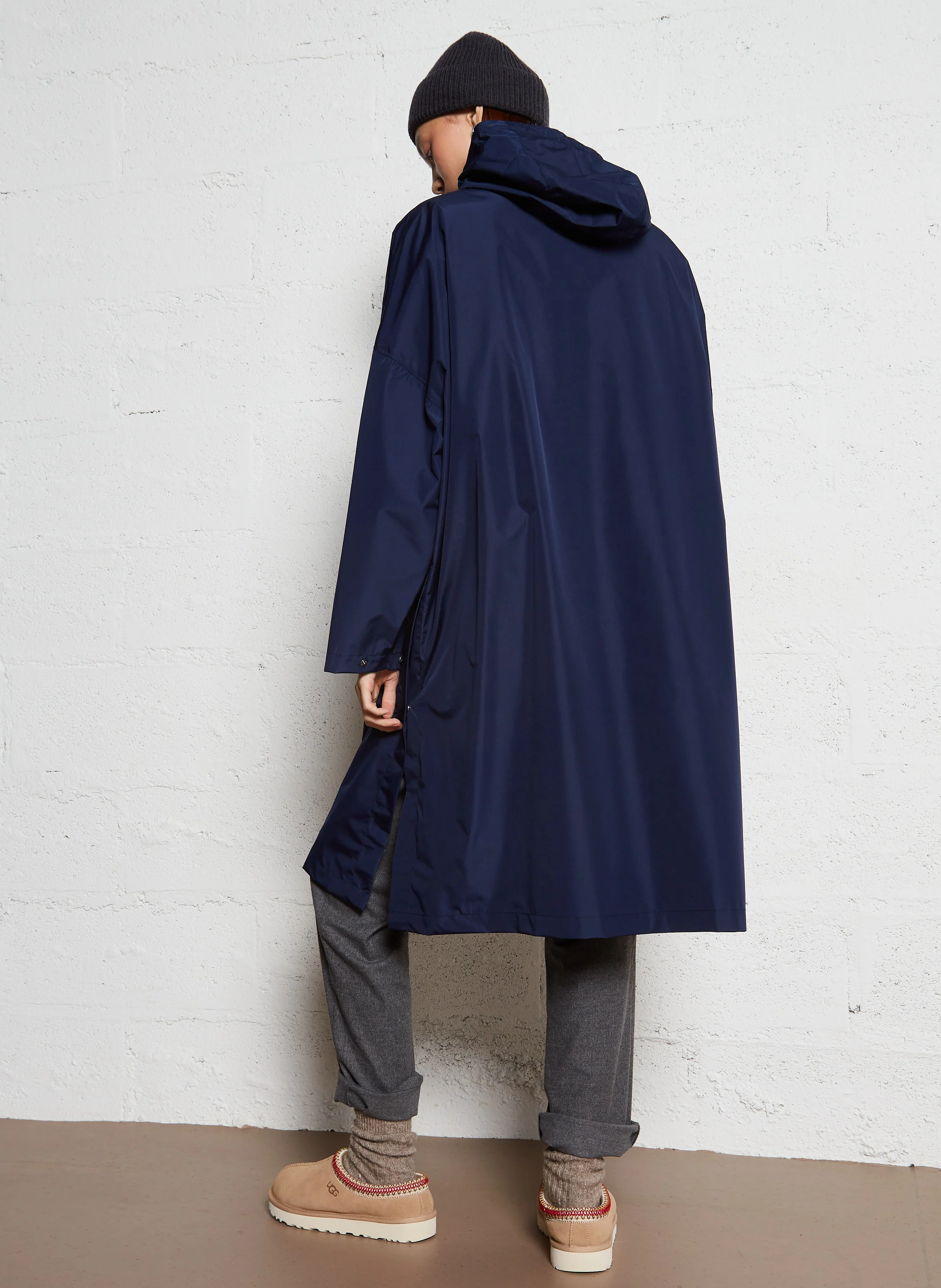 Poncho ample imperméable| Bleu