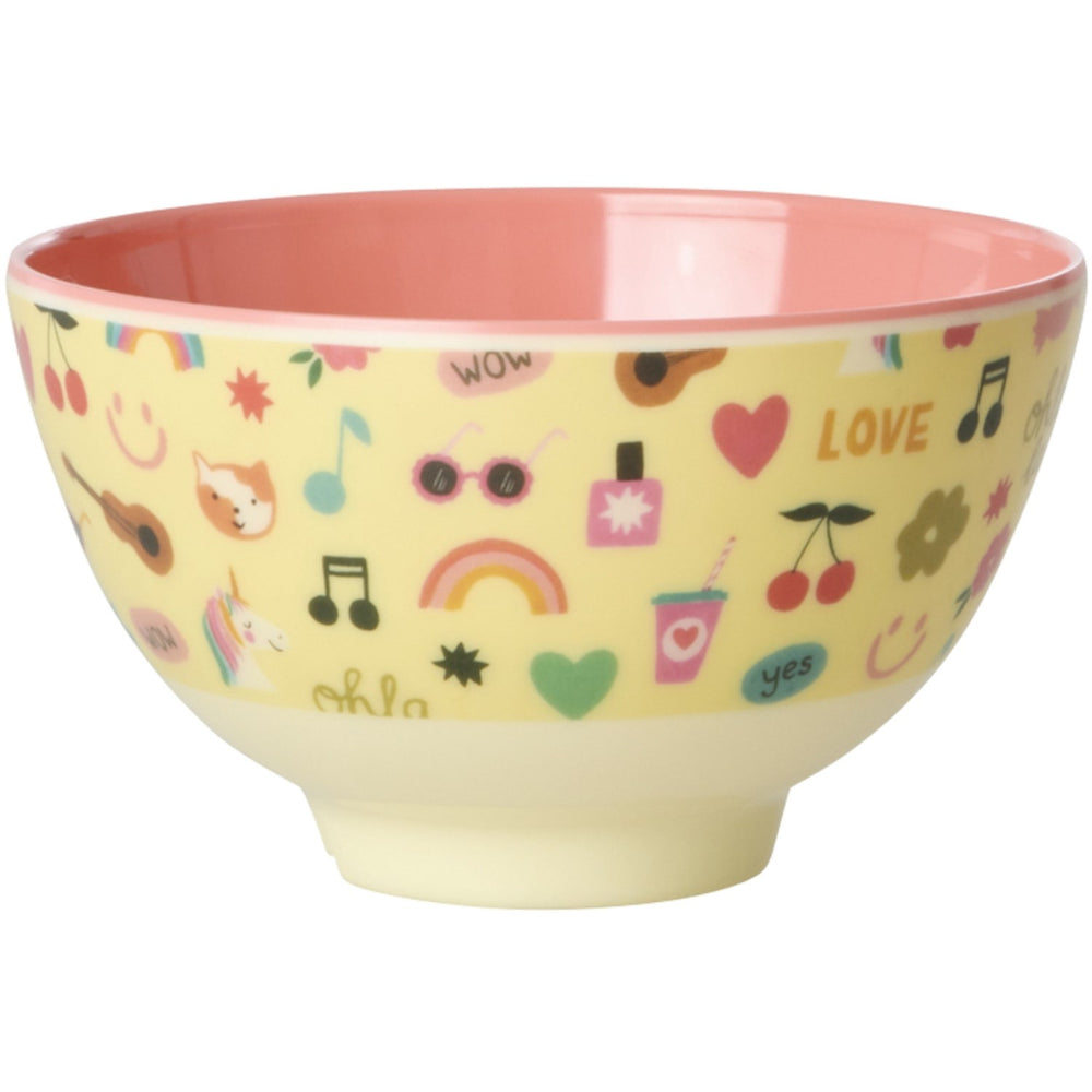 Køb Rice Unicorn Love Print Melamine Skål Small 300 Ml