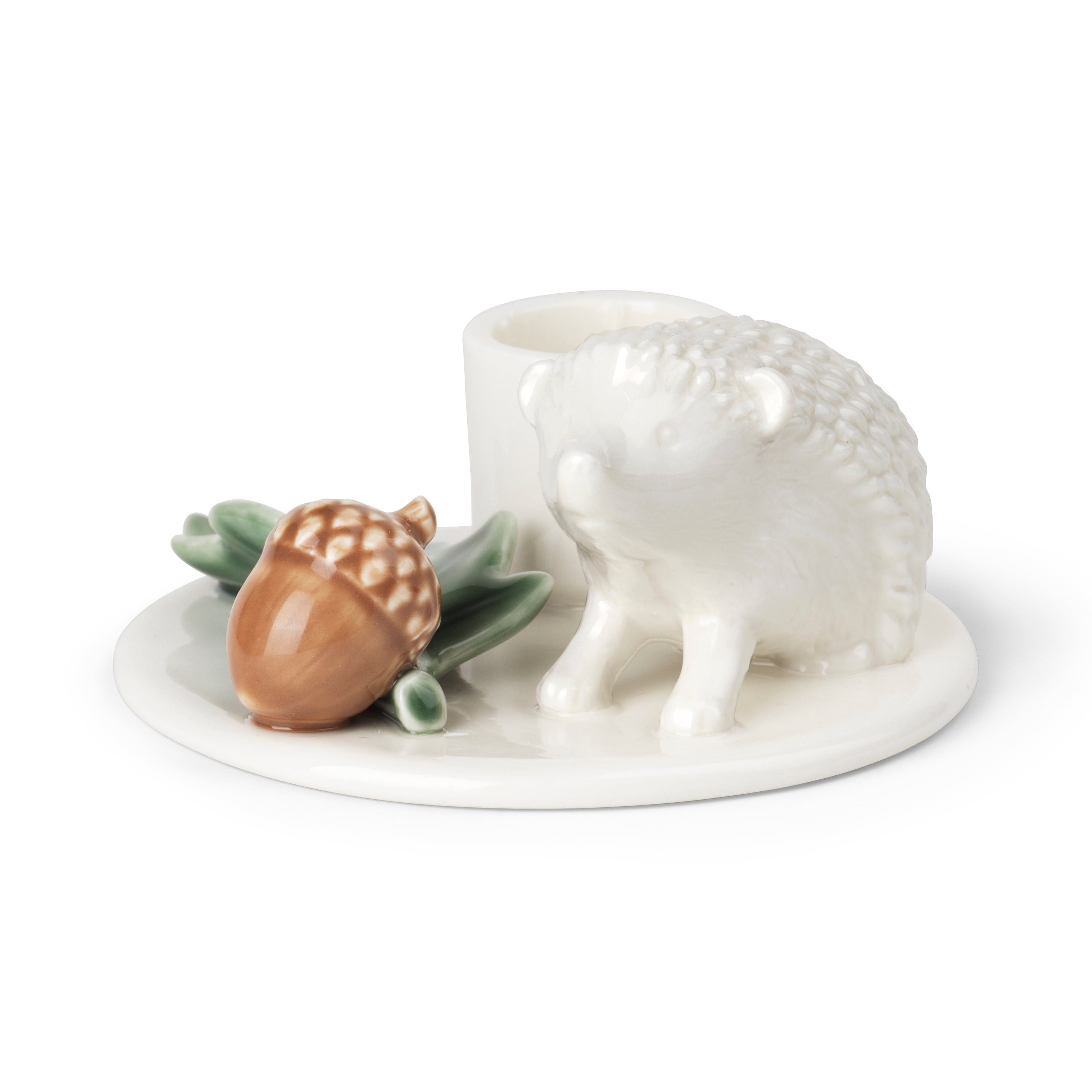 Dottir  Winter Stories Hedgehog lysestage - hvid/grøn