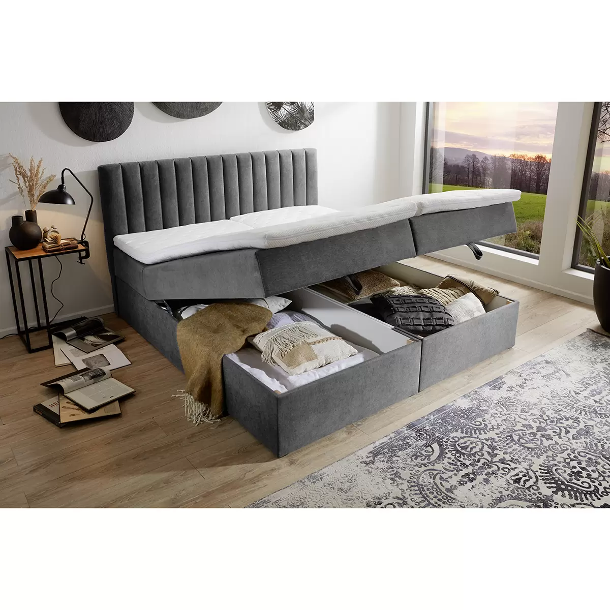 Boxbett Landquart 160 x 200 Grau