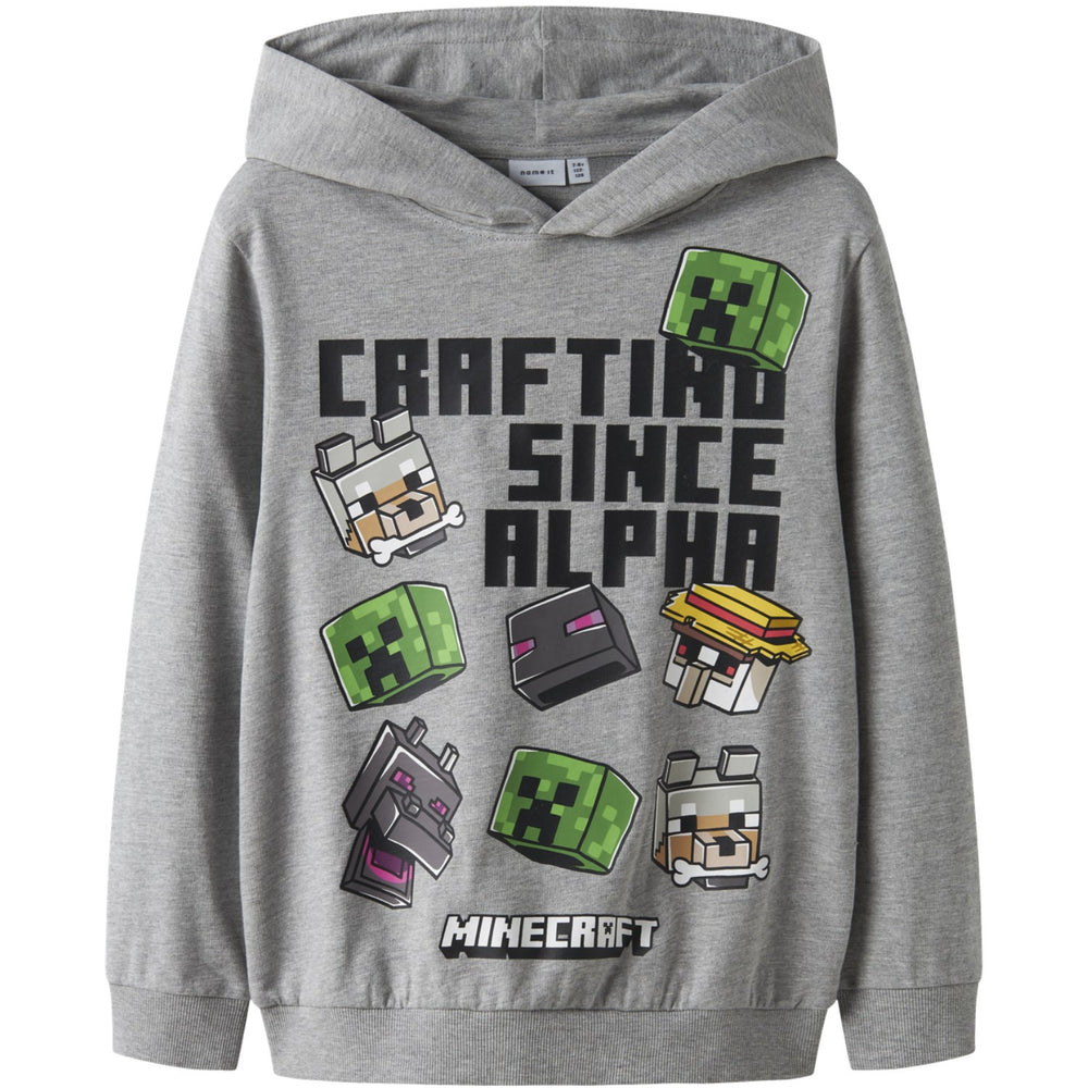 Køb Name It Grey Melange Nkmjet Minecraft Nreg Sweat Wh Unb Bfu