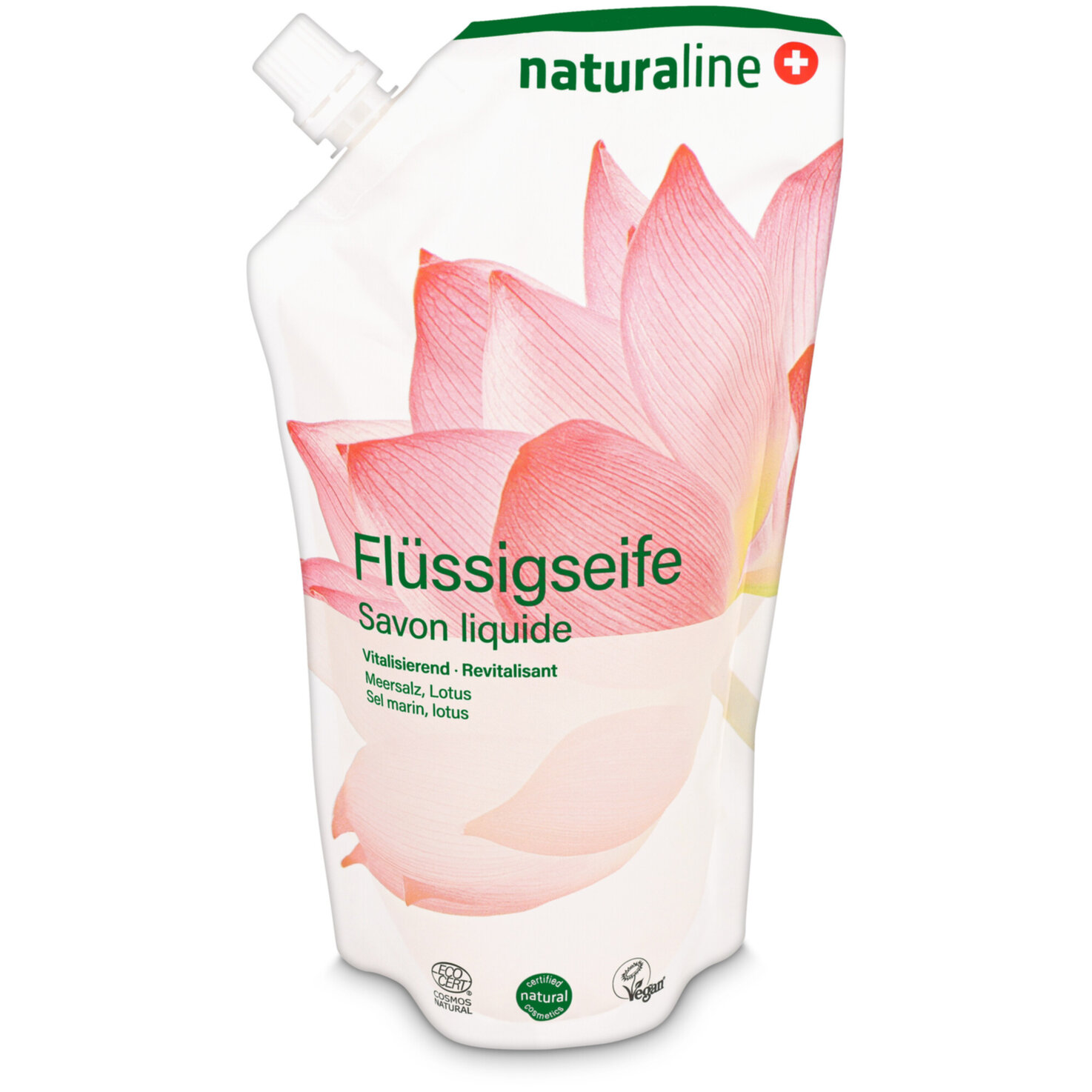 Naturaline Flüssigseife Meersalz & Lotusblüte Refill