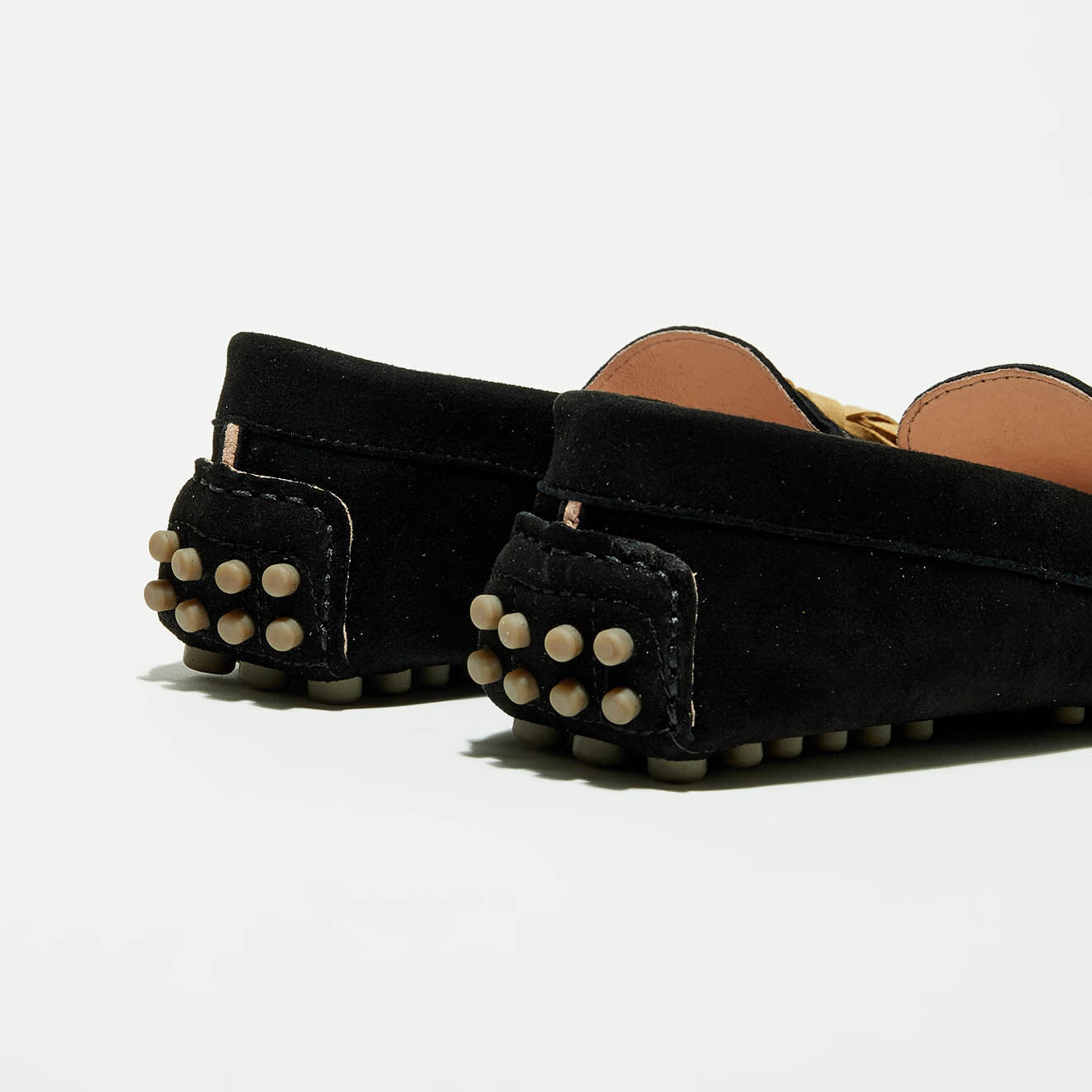 Flavio Création Mocassins en Velours de Cuir Malena noirs
