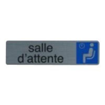Exacompta - Pictogramme - Salle d'attente - 44 x 165 mm - aluminium brossé