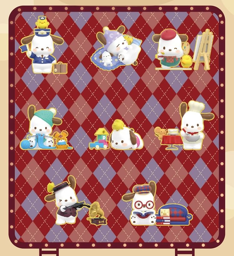 TOPTOY - Pochacco Characters - Time Train Series Figuren (9 Types) (Blind Box)