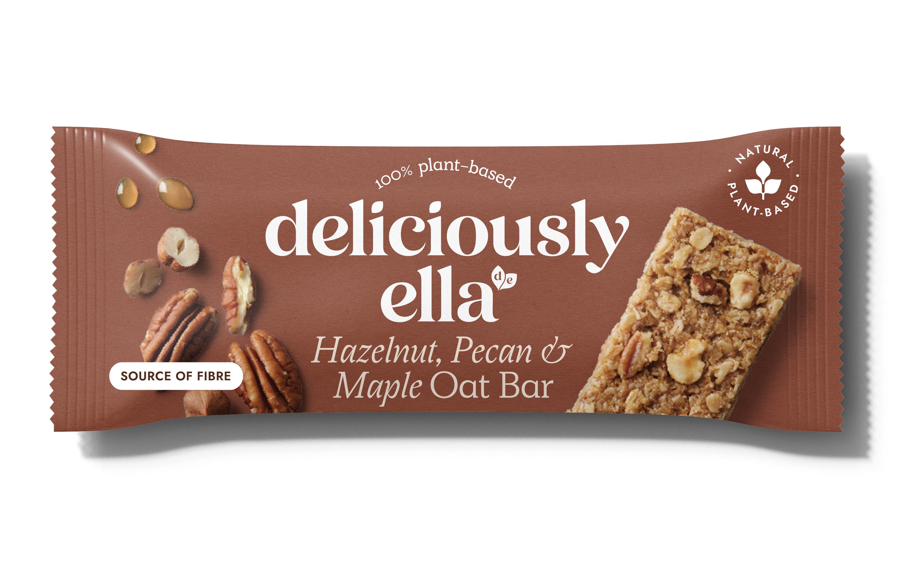Riegel Haselnuss-Pekannuss & Ahorn 3 x 50 gVeganer Haferriegel mit Hasel-, Pekannüssen und Ahornsirup