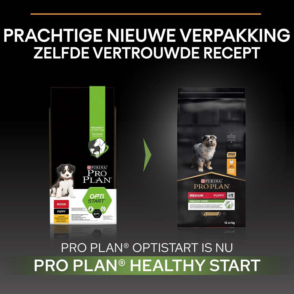 PRO PLAN Healthy Start Puppy Medium - Hondenvoer - 12 Kilogram - kip