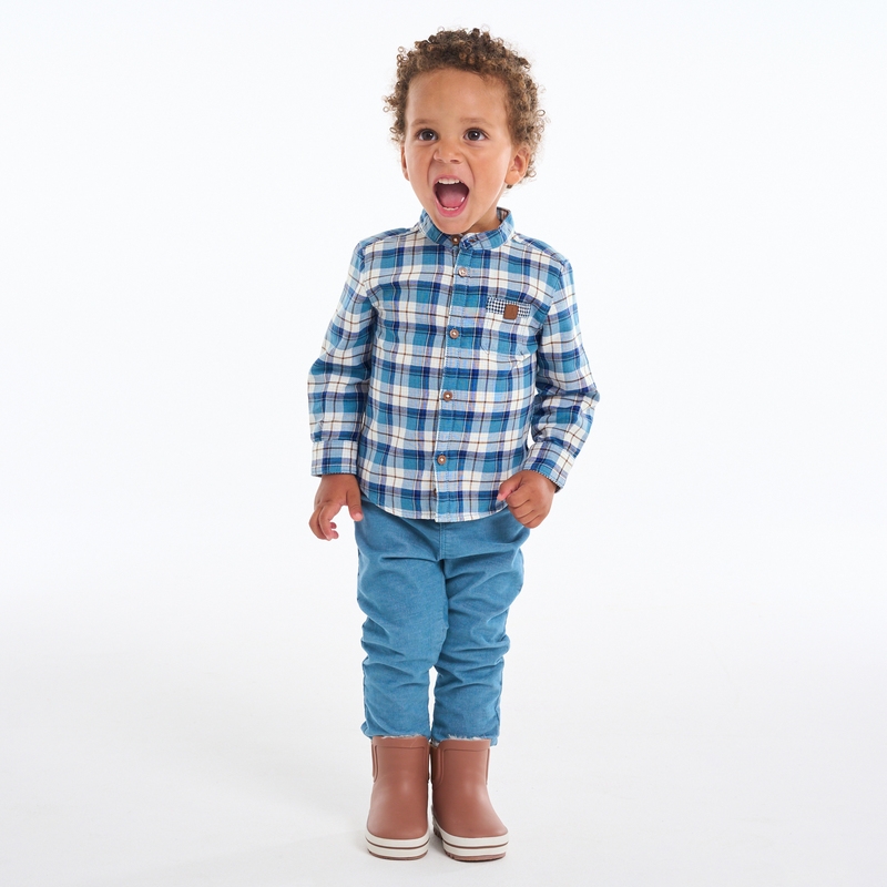 Chemise tubique à carreaux bébé garçon