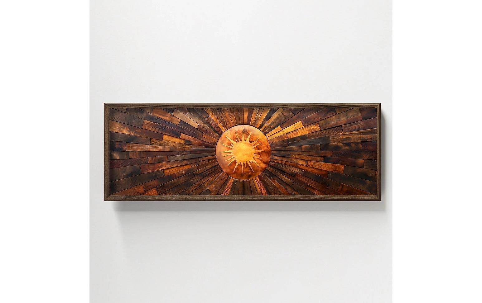 Bild The Sun 120 x 40 cm<br>Dekorative Wandmalerei