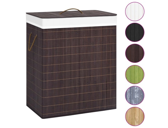 VIDAXL - Panier à linge bambou marron 100 l
