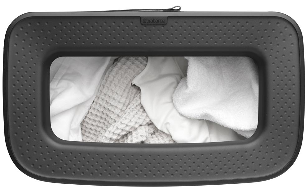 Wäschesammler BO Schwarz, 60 l<br>Schwarzer Wäschekorb