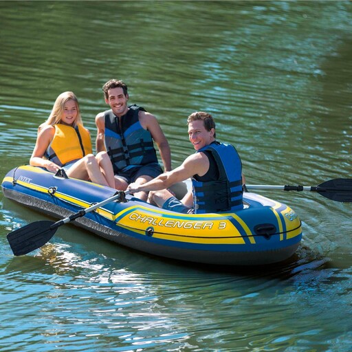 Bote inflável Intex Challenger 3 com remos, 295 x 137 x 43 cm
