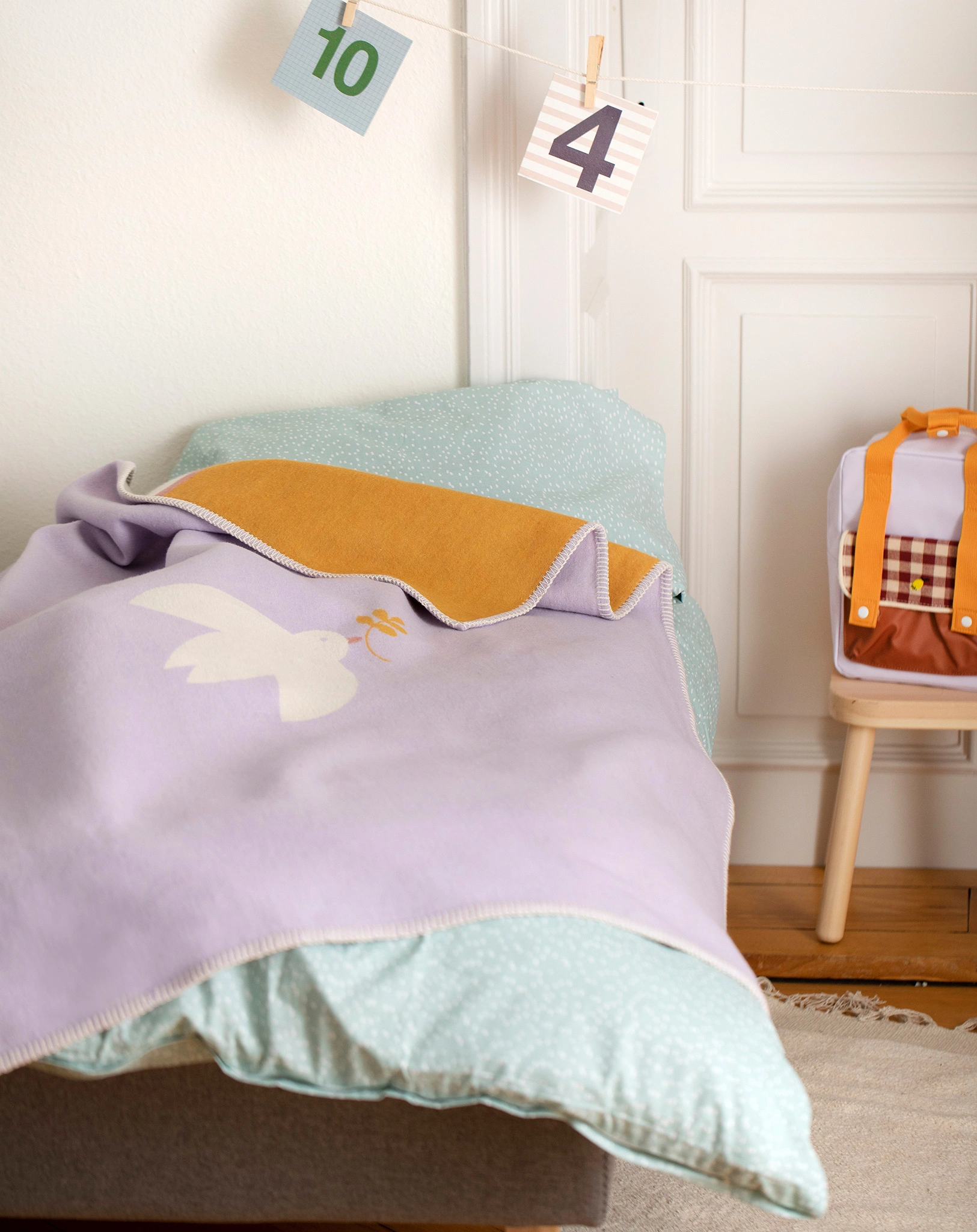 Kuscheldecke LILI - TAUBE (100x140) in lila